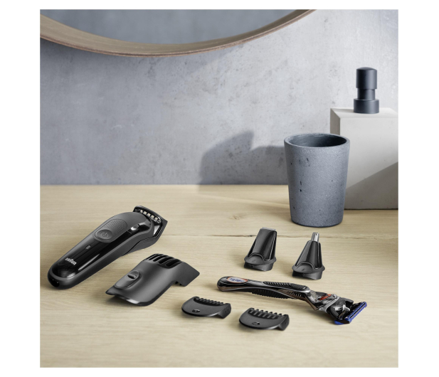 Braun Trymer MGK3060 BK/GREY 6 nasadek do twarzy i włosów + golarka Gile - 1402127 - zdjęcie 5